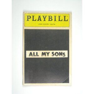 Playbill All My Sons May 1987 Golden Theatre Richard Kylie Arthur Miller Brown
